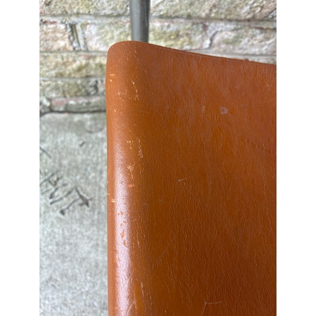 1960s Nicos Zographos "Ch66" Brown Leather and Chrome Side Chair For Sale - Image 15 of 18
