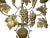 1940s Tall Brass Floral Candleholder For Sale - Image 4 of 8