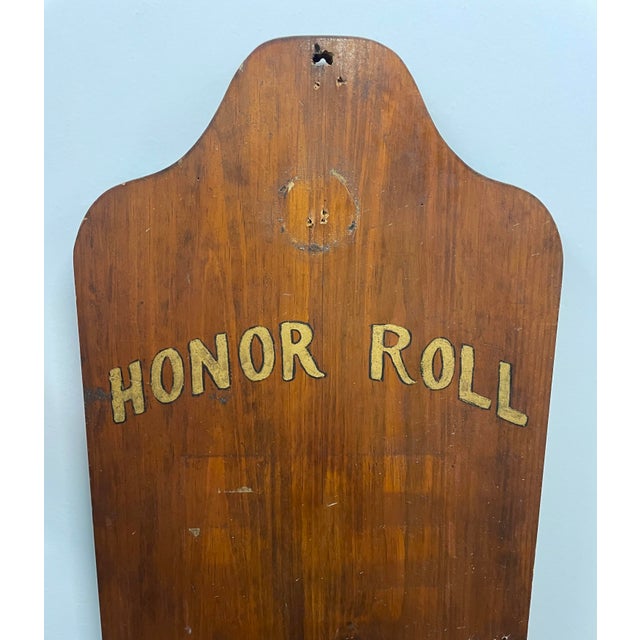 1930s pine Honor Roll sign found in East Tennessee. Unmarked other than the gilt painted words. There is evidence of a...
