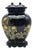 Rare Chinese Conjoined Ginger Jar With Stand 15.5" Black Gold Double Lidded For Sale