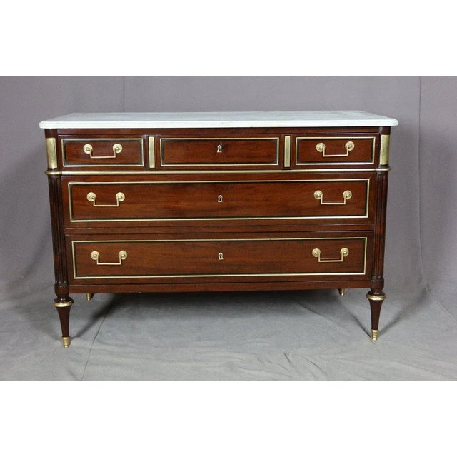 Brown Vintage Louis XVI Dresser For Sale - Image 8 of 10