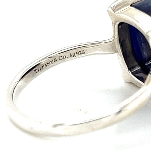 Tiffany & Co. Paloma Picasso Sugar Stacks Sodalite Sterling Silver Ring For Sale - Image 9 of 9
