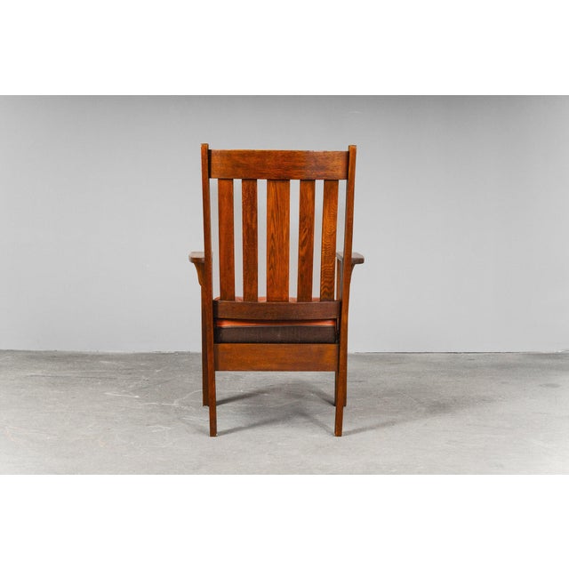 Art Nouveau Chair in Oak For Sale - Image 4 of 18