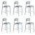 Gray Grey Residence 65 Counter Chairs by Kann Design, Set of 6 For Sale - Image 8 of 8