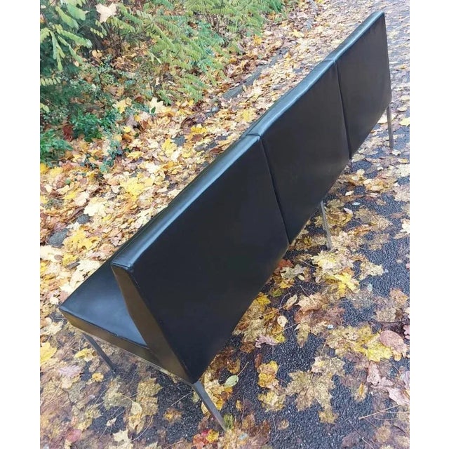 Thonet Leather 3-Seater Sofa from Thonet, 1960s For Sale - Image 4 of 13