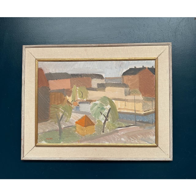 Sven‑erik Markhed, Utsikt Norra Vallgatan, Malmö, 1950s, Oil on Canvas, Framed For Sale - Image 18 of 18