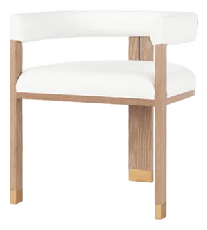 Matthew Izzo Home Jude Cerused Oak Barrel Back Dining Chair