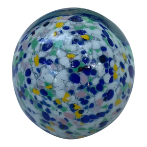 Vintage Mid-Century Confetti Art Glass Paperweight by Peter Gentile, Star City, Wv