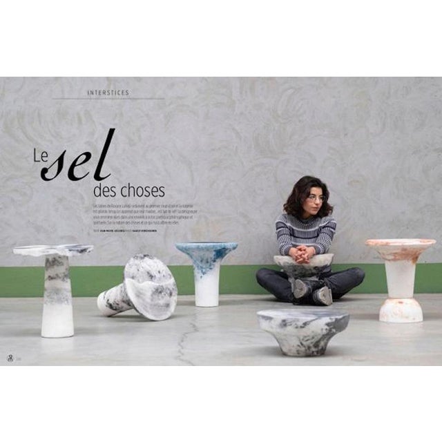 Blue Blue Marbled Salts Gueridon by Roxane Lahidji For Sale - Image 8 of 18