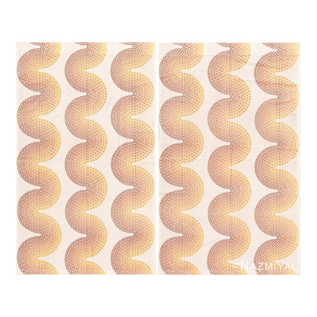 Nazmiyal Collection Vintage Danish Verner Panton "Curve" Curtain Pair For Sale