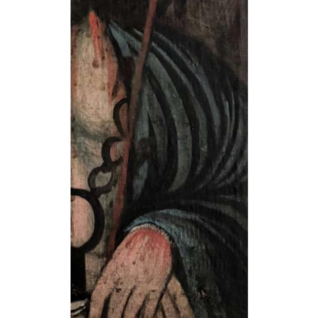 Gothic Ecce Homo, Oil on Canvas, 1500s For Sale - Image 3 of 12