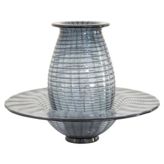 Large Vase and Conca in Murano Glass by Paolo Crepax, Set of 2 For Sale