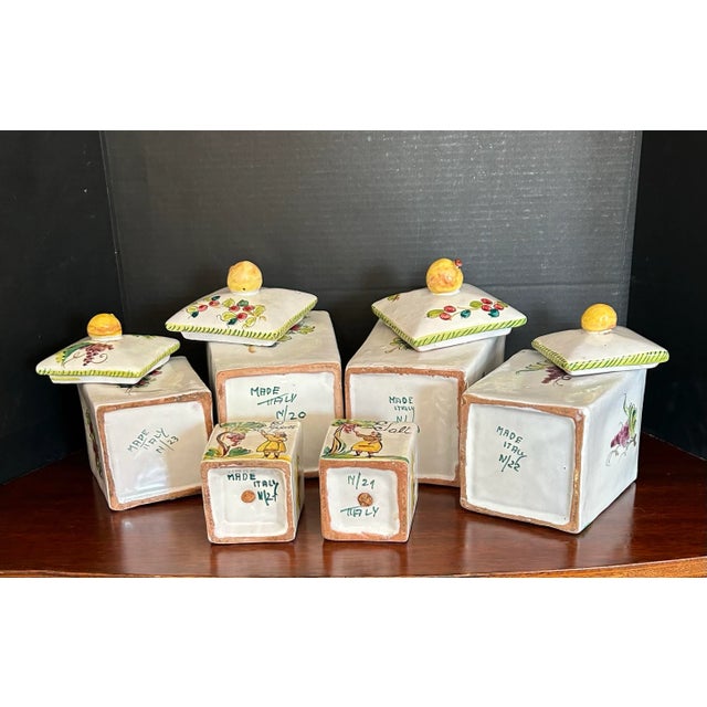 Vintage Italian Canister Set - 5 Piece Set For Sale - Image 4 of 7