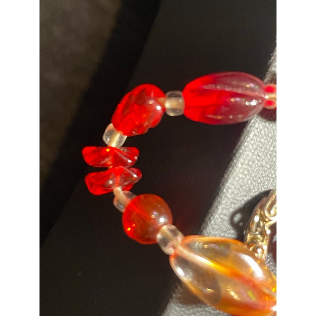 Bohemian/Czech Exceptional Glass Ruby Necklace From Jablonec Nad Nisou Region, Mid-Century Pressed Molded Glass For Sale - Image 10 of 10