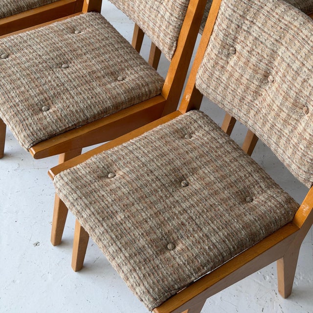 Mid-Century Modern Vintage Wood Dining Chairs by Jens Risom for Knoll For Sale - Image 3 of 11