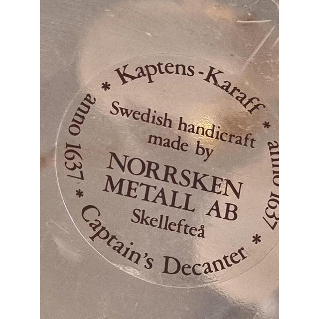 Kaptens Karaff from Norrsken Metall, Sweden, Late 1900s For Sale - Image 5 of 9