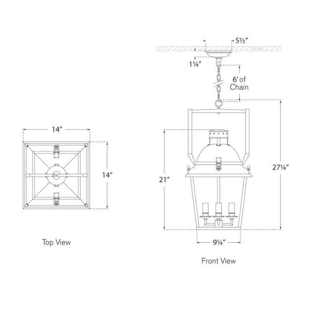 Modern Chapman & Myers for Visual Comfort Signature Coventry Small Lantern in Matte Black & Antique-Burnished Brass with Clear Glass For Sale - Image 3 of 3