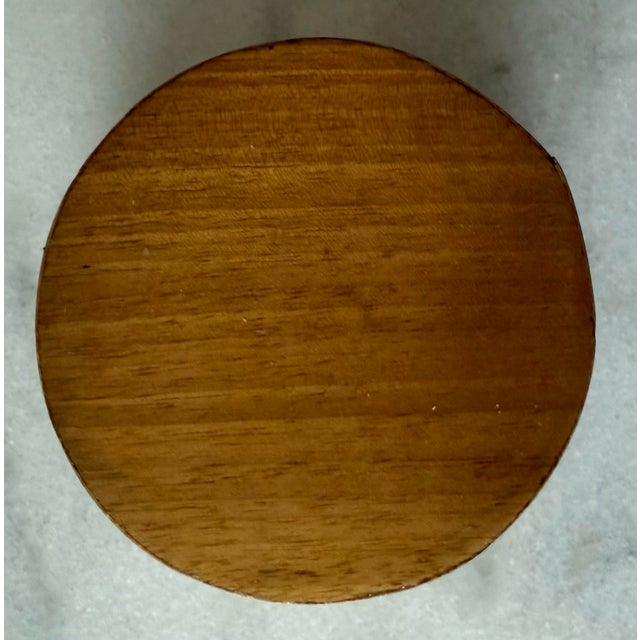 Wood Vintage Persian Hand Painted Wood Trinket Box For Sale - Image 7 of 9