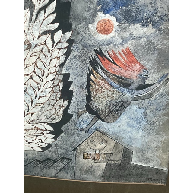 2000 - 2009 Dorothy Sturm- “The White Tree”, Original Watercolor For Sale - Image 5 of 7