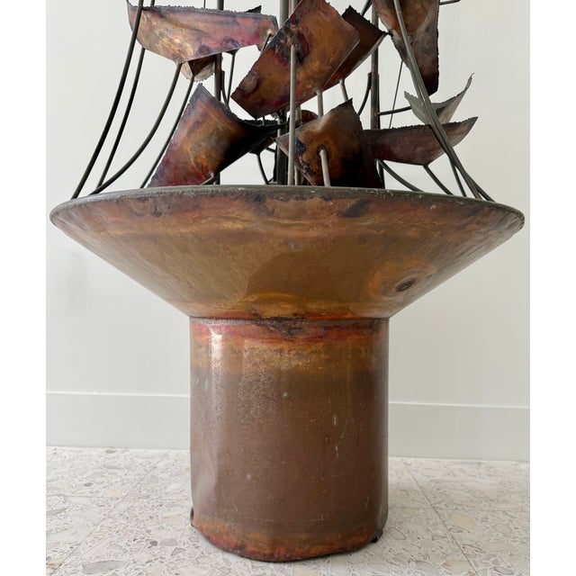 "Waterwheel" Copper/Brass Kinetic Fountain 1982 by Hans Van De Bovenkamp For Sale - Image 11 of 15