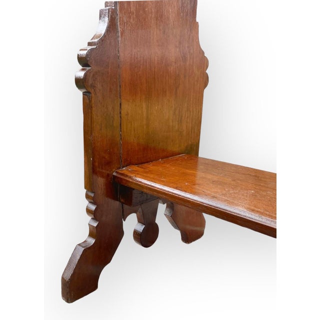 Victorian Antique Eastlake Carved Walnut Quilt Rack For Sale - Image 3 of 10