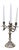 Silver-Plated Bronze 3-Armed Candelabras, Set of 2 For Sale