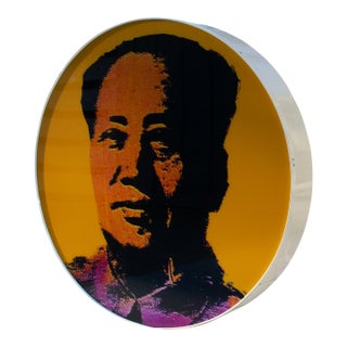 Lightbox Acrylic Print, Mao Tse Tung Silkscreen, Circa 1970 After Andy Warhol For Sale