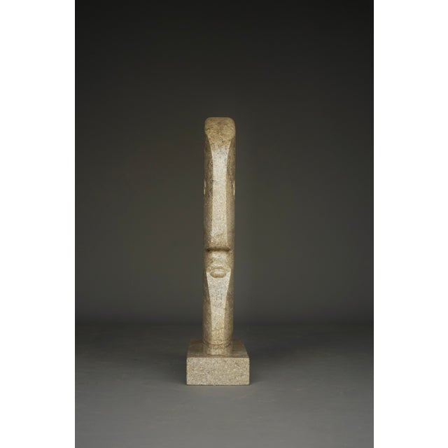 Stone Large Stone Sculpture of Stylised Head, 1970s For Sale - Image 7 of 15