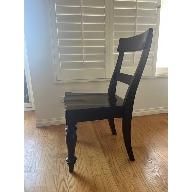 Traditional Pottery Barn Solid Mahogany Montego Dining Chairs For Sale - Image 3 of 4