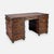 Campaign British Colonial Faux Luggage Campaign-Style Kneehole Desk For Sale - Image 3 of 8