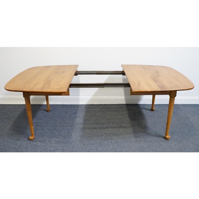 Conant Ball Solid Hard Rock Maple Colonial Early American 85" Dining Table 2025-1431 For Sale In Kansas City - Image 6 of 13