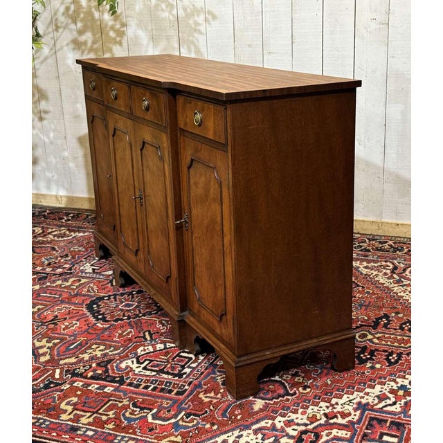 Vintage English Four-Door Mahogany Sideboard, 1950s For Sale - Image 4 of 18