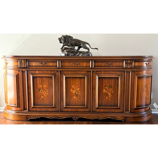 This is part of the complete dining room set listed in my store: a mid-20th-century Italian Baroque-style demi-lune...