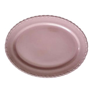 1940s Vernon Kilns Native California Pottery Melinda Platter Pink For Sale