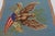 Folk Art 1960s Signed Vintage American Needlepoint and Blue Pictorial Rug For Sale - Image 3 of 8