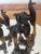 Shabby Chic 20 Th C Blown Glass Llamas Figurines Family With Mirrored Stand For Sale - Image 3 of 6