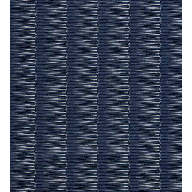 Sample - The House of Scalamandré Wavelength Fabric, Indigo For Sale