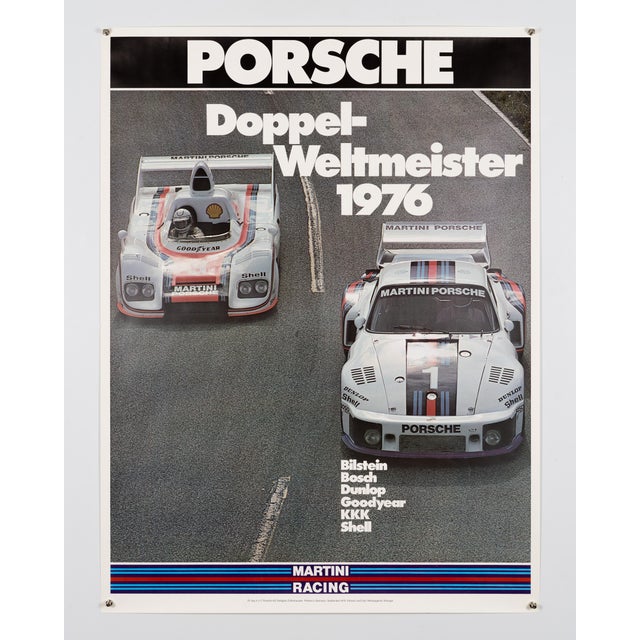 Porsche Martini Racing Double World Champions Poster from Advertising Agency Strenger, 1976 For Sale - Image 3 of 9