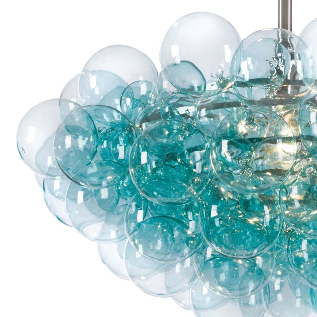 Traditional Regina Andrew Bubbles Chandelier in Aqua For Sale - Image 3 of 5