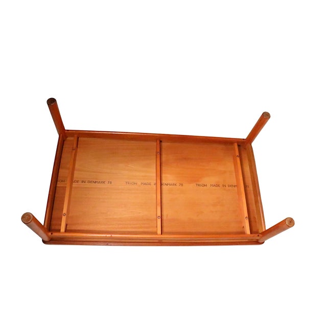 Mid Century Danish Modern Teak Coffee Table by Trioch 1978 For Sale - Image 12 of 13