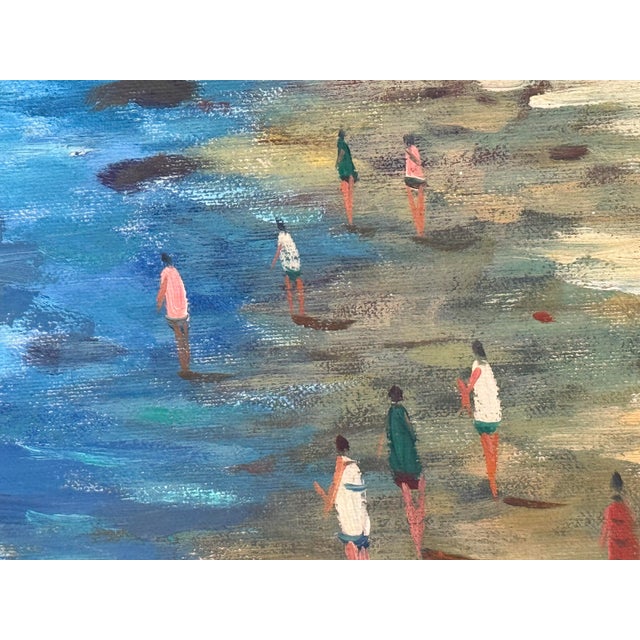 Alfonso Coastal Beach Scene Painting on Canvas For Sale - Image 9 of 12