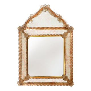 Large Venetian Mirror in Murano Glass by Art Venitien, 1960s For Sale