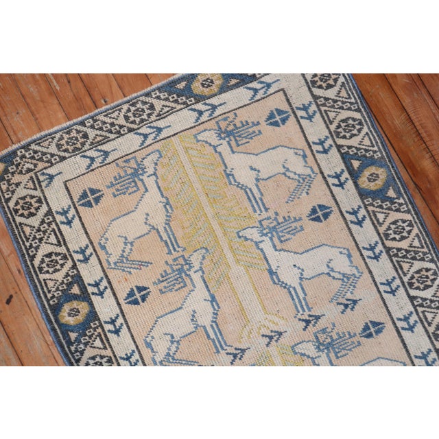 Vintage Turkish Reindeer Animal Rug For Sale - Image 12 of 18