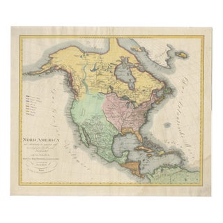 Large Antique Map of North America, 1806 For Sale
