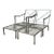 Vintage McKinnon and Harris Cast Aluminum Chairs With Ottomans - A Pair For Sale