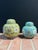 Mid 20th Century Vintage Chinese Mun Shou Longevity Polychrome Porcelain Ginger Jars - Set of 2 For Sale - Image 5 of 11