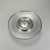 Mid-Century Modern Clear Crystal Glass and Brushed Steel Flush Mount, 1970s For Sale - Image 7 of 10