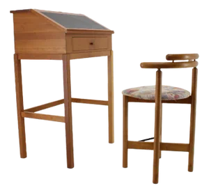 Desk & Chair by Rud Thygesen and Johnny Sørensen, Denmark, 1980s, Set of 2