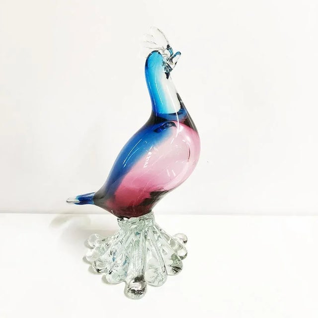 1960s Vintage Murano Glass Decorative Bird, 1960s For Sale - Image 5 of 5