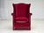 Danish Highback Armchair in Red Velour and Ash, 1970s For Sale - Image 18 of 18